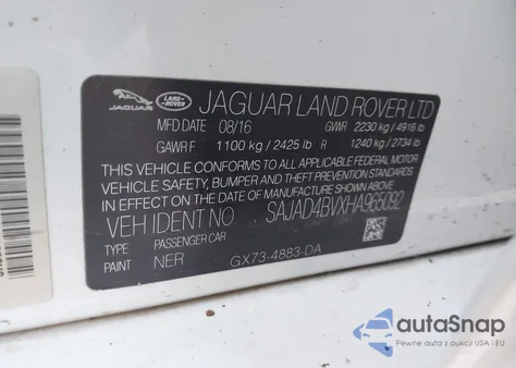 2017 Jaguar Xe 35T Premium from USA, damaged, VIN SAJAD4BVXHA965092